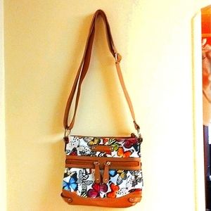 Rosetti brand purse, white w/ butterflies